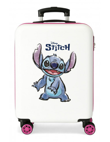 TROLLEY ABS 55CM.4R. ADORABLE STITCH BLANCO